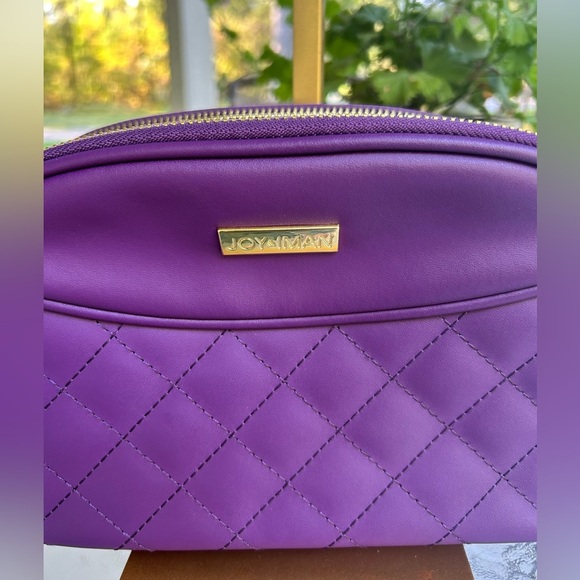 NWOT- JOY& IMAN Chic Purple Quilted Crossbody Bag - Picture 7 of 7